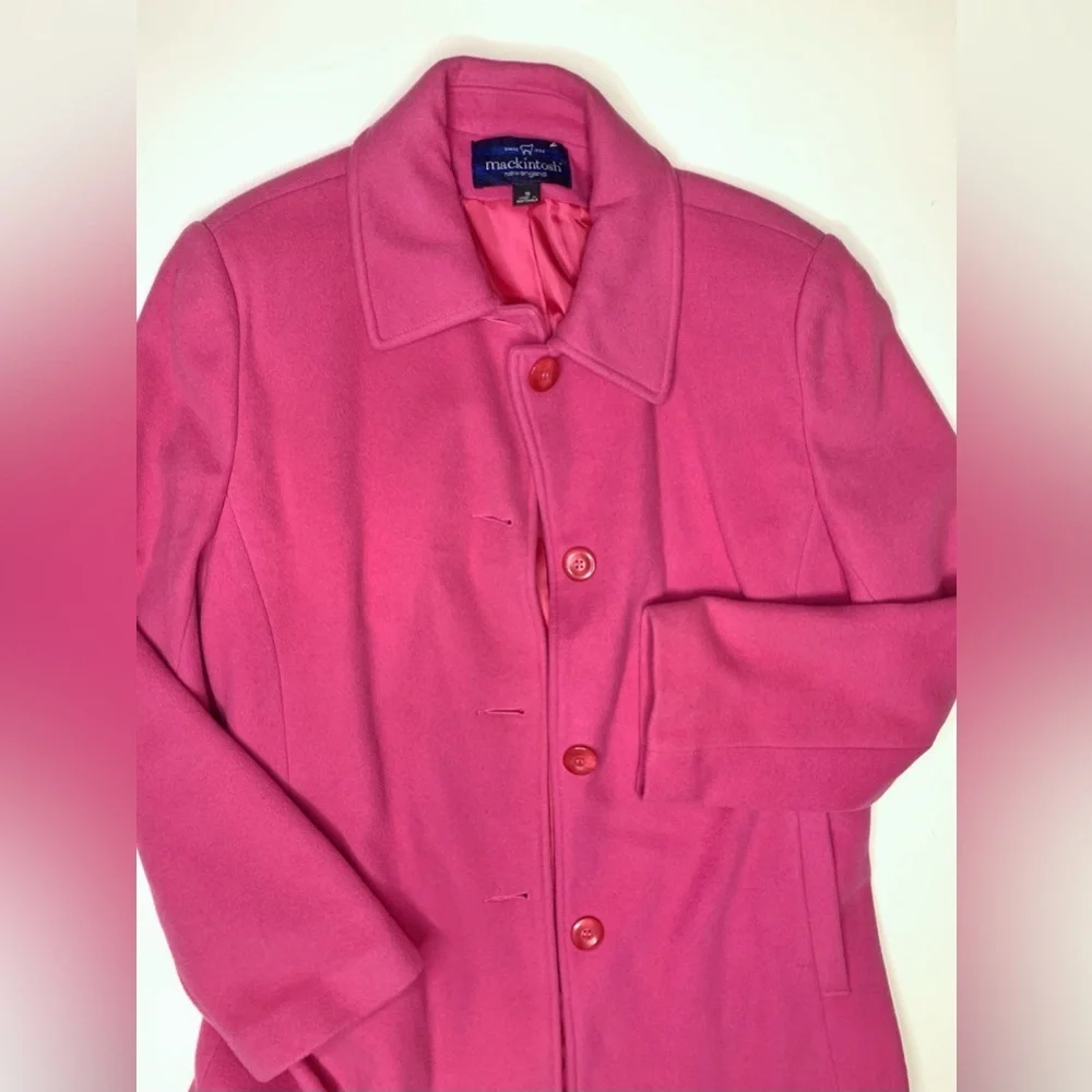 Mackintosh wool blend Pink Trench Coat size 10